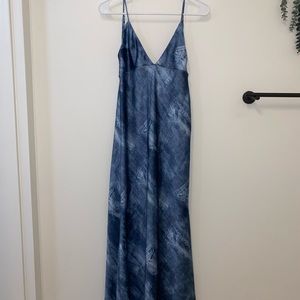 Satin Zara Midi Dress - looks like denim